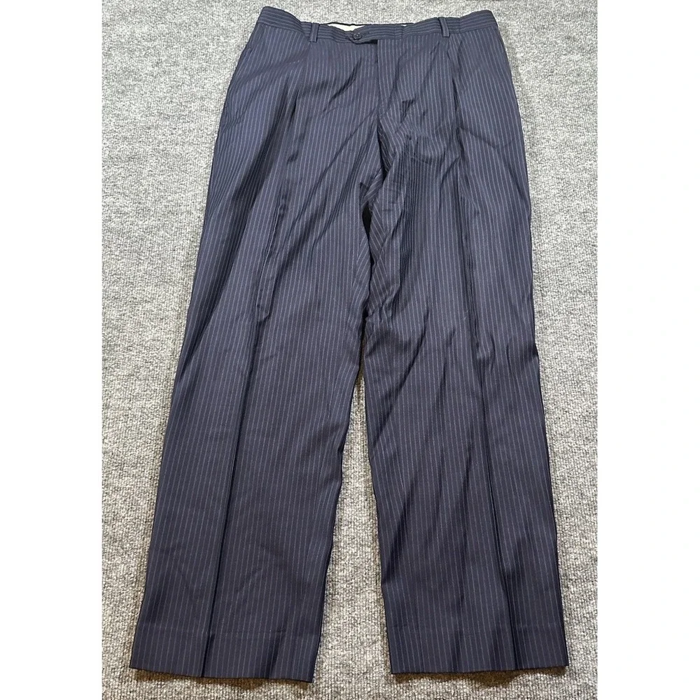 Daniel Cremiux X Loro Piana Mens Suit 40R Blazer 33x31 Slacks Blue Pinstripe